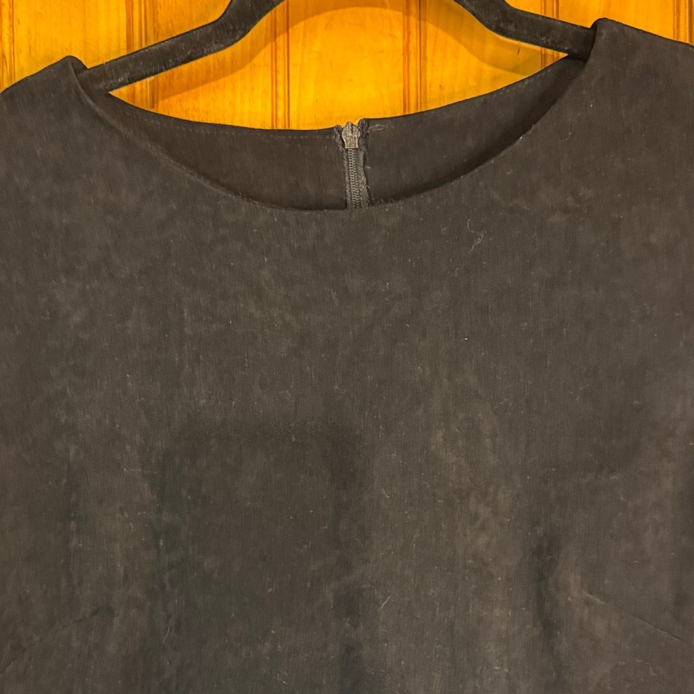 Classic Black Suede Long Sleeve Maxi Dress - Picture 2 of 8
